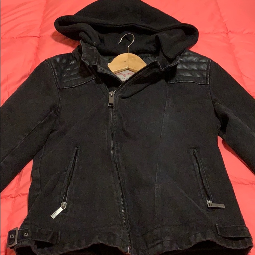 Zara Man Hooded Denim Jacket